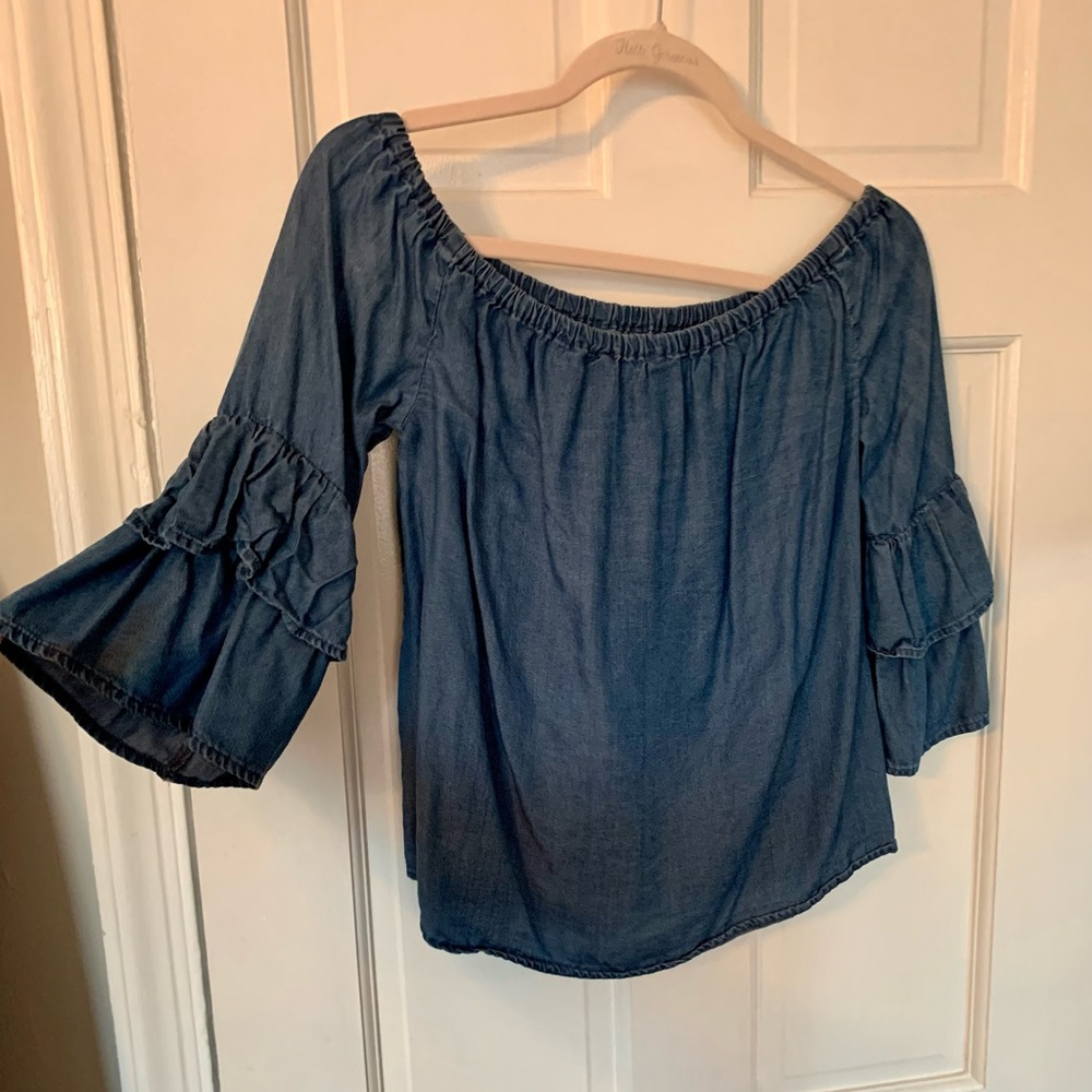 BB Dakota OTS denim colored shirt